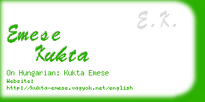 emese kukta business card